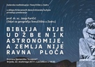 Predavanje: Biblija nije udžbenik astronomije, a zemlja nije ravna ploča