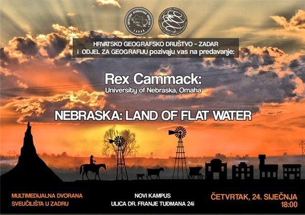 Poziv na predavanje "NEBRASKA: LAND OF FLAT WATER"
