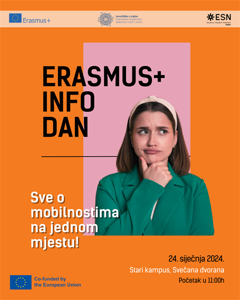 Erasmus+ Natječaj za studijski boravak za akad. god. 2024./25. i najava Info dana